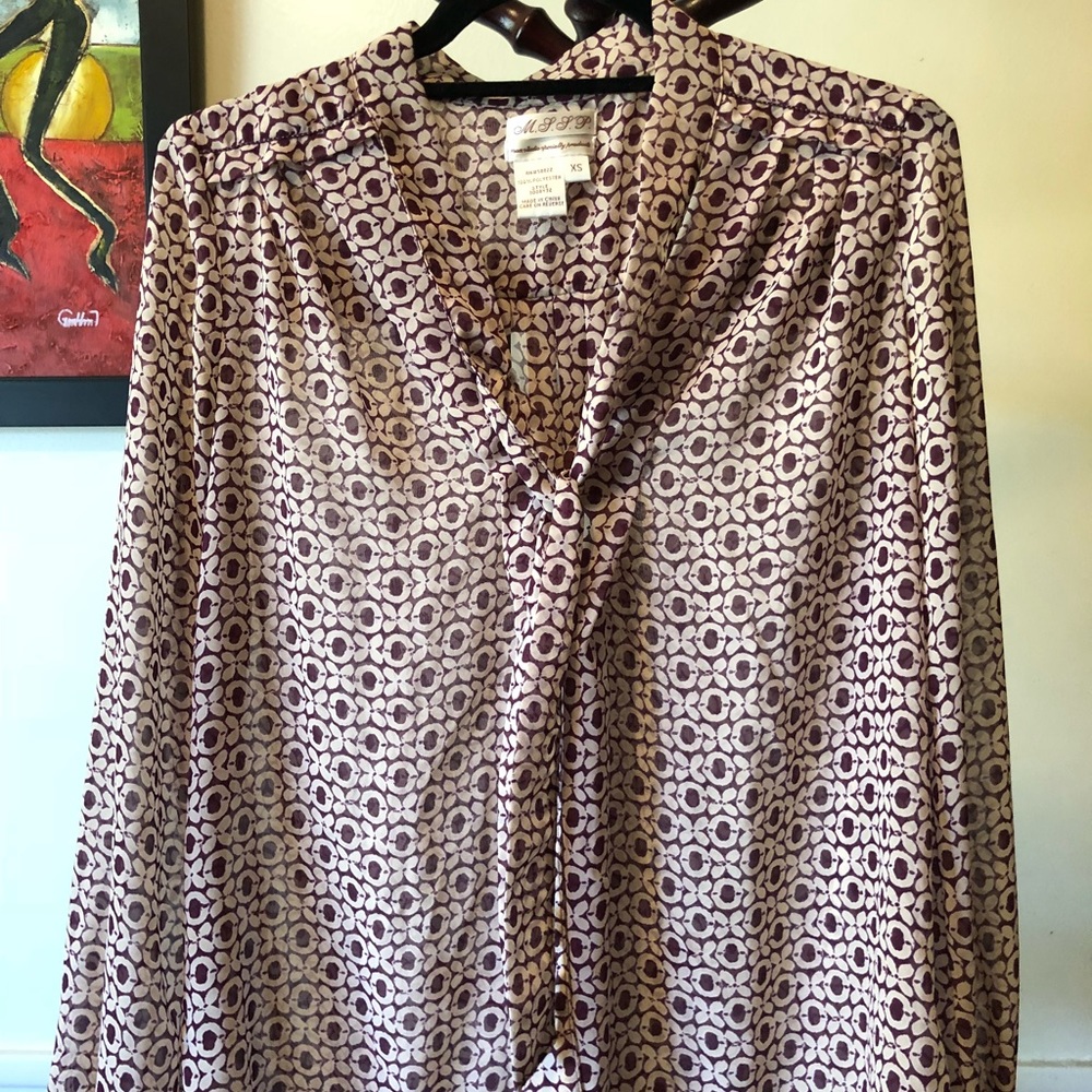 Purple dot blouse